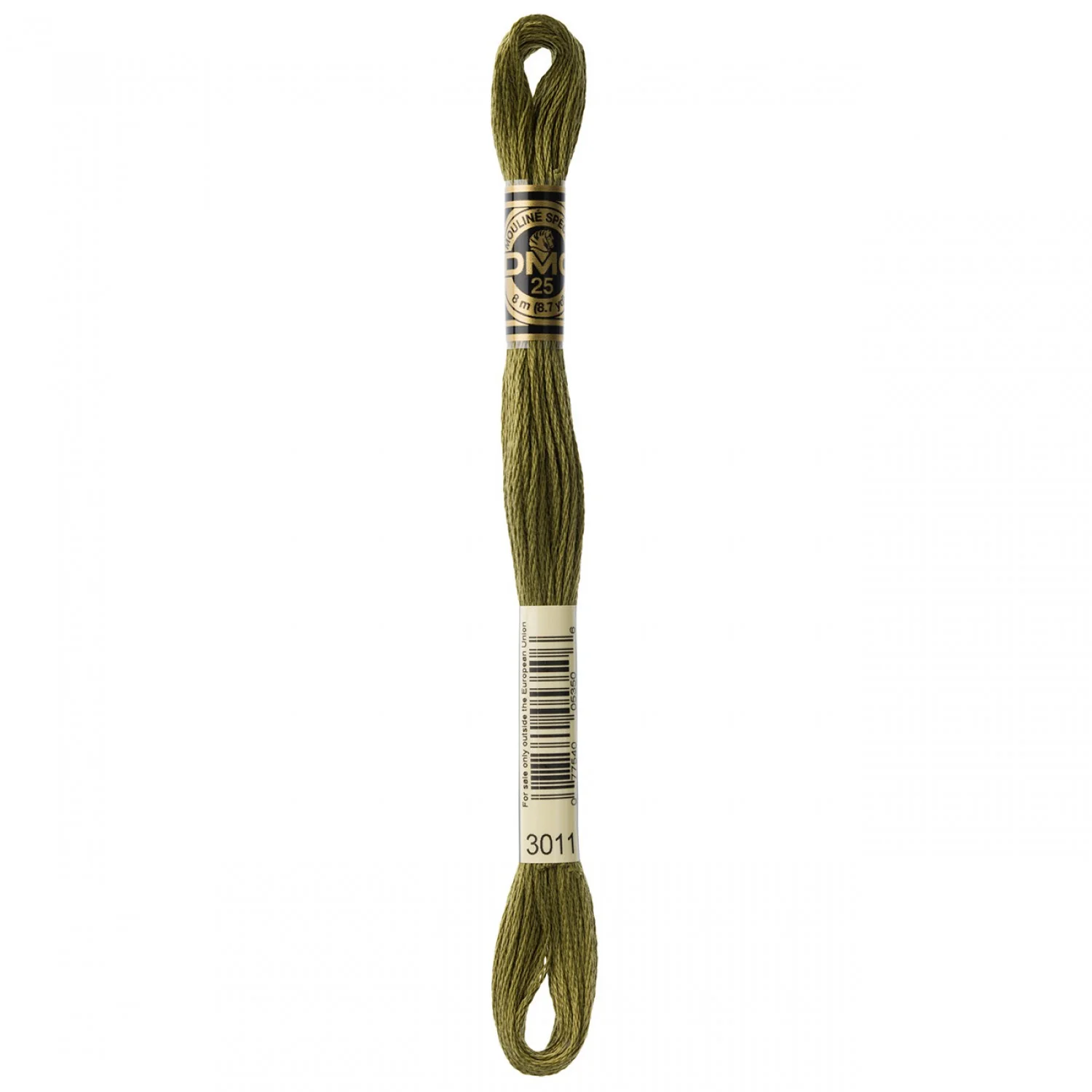 DMC Embroidery Floss 8M (3011 Dark Khaki Green)