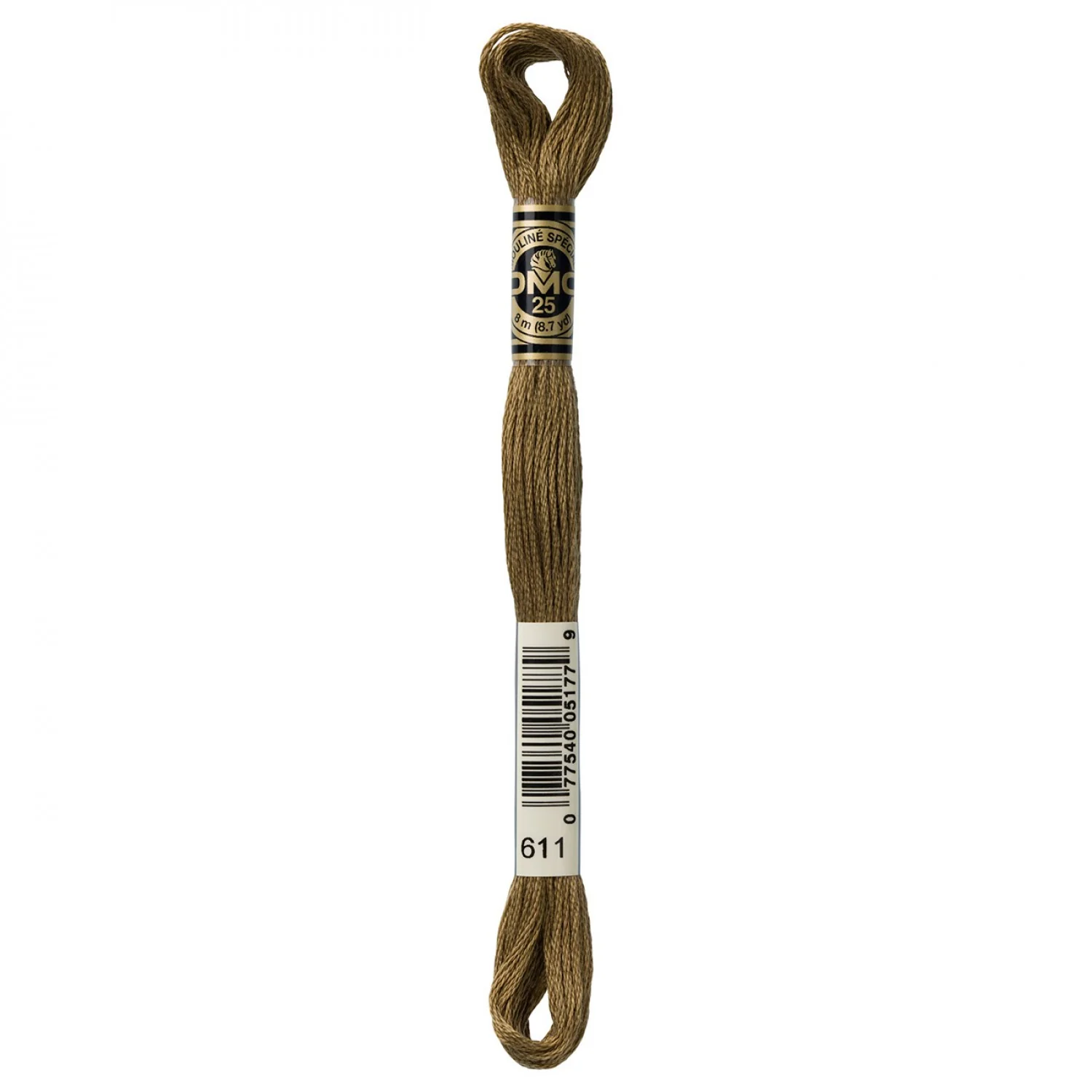 DMC Embroidery Floss 8M (611 Drab Brown)