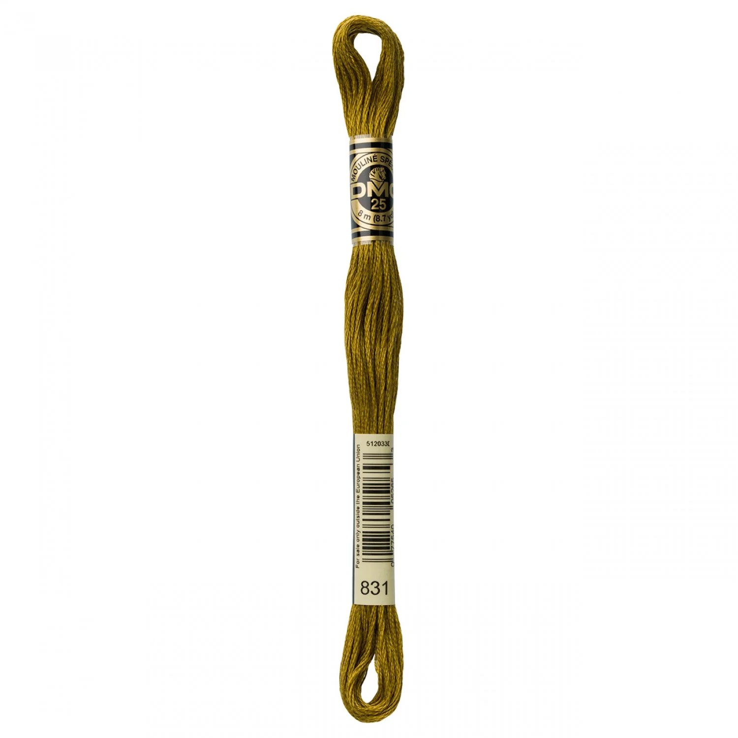 DMC Embroidery Floss 8M (831 Medium Golden Olive)