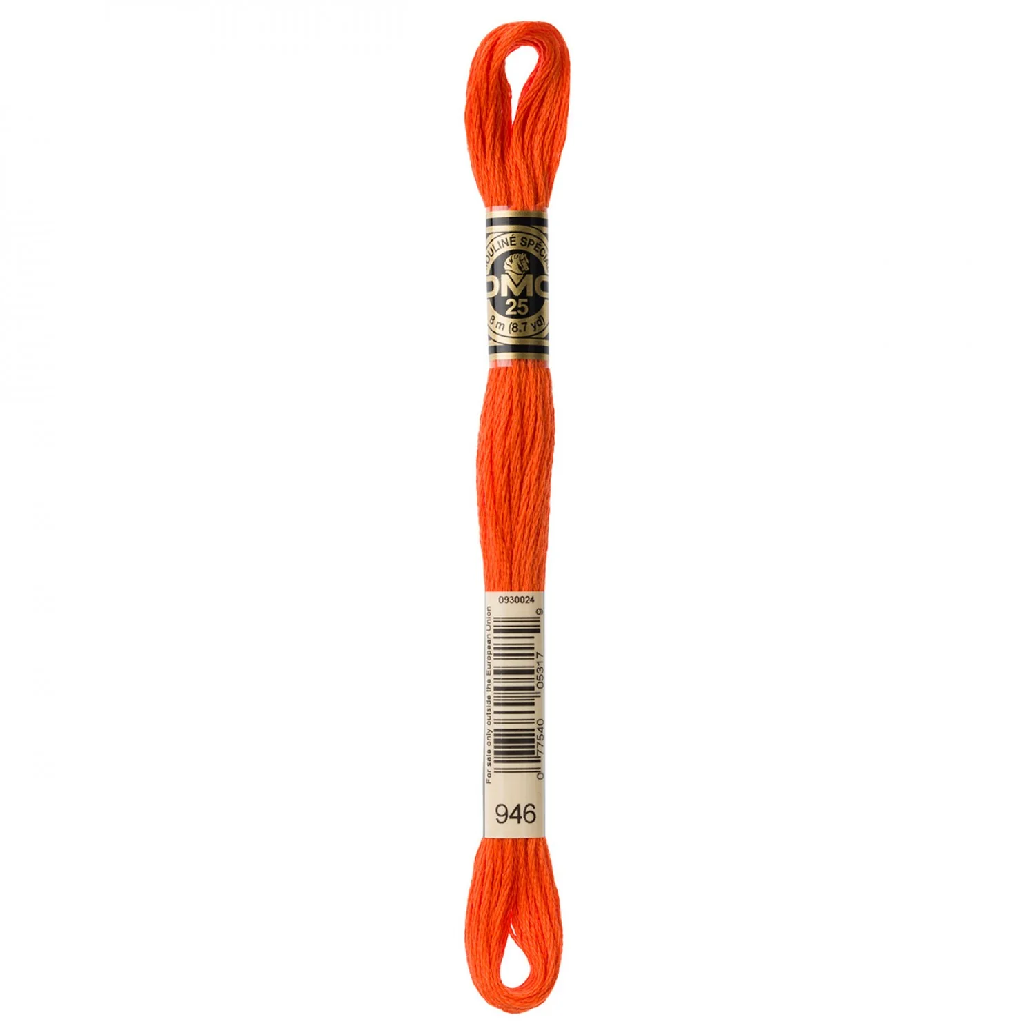 DMC Embroidery Floss 8M (946 Medium Burnt Orange)