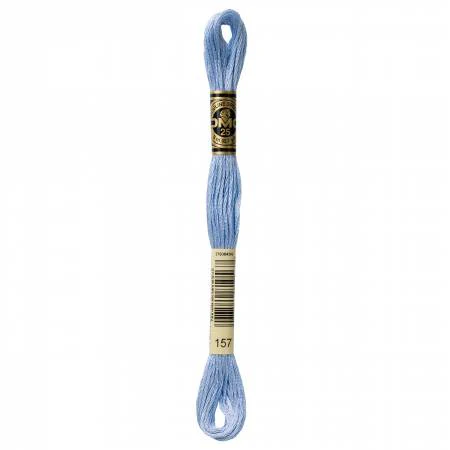 DMC Embroidery Floss 8M (157 Very Light Cornflower Blue)
