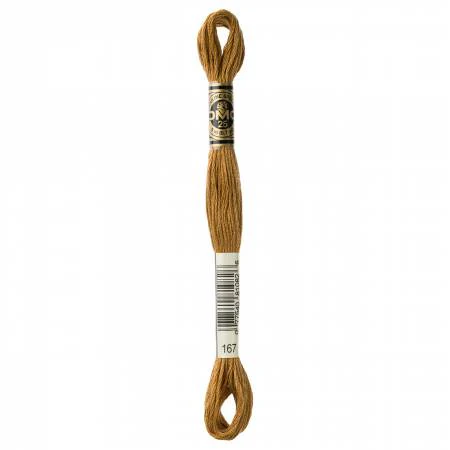 DMC Embroidery Floss 8M (167 Very Dark Yellow Beige)