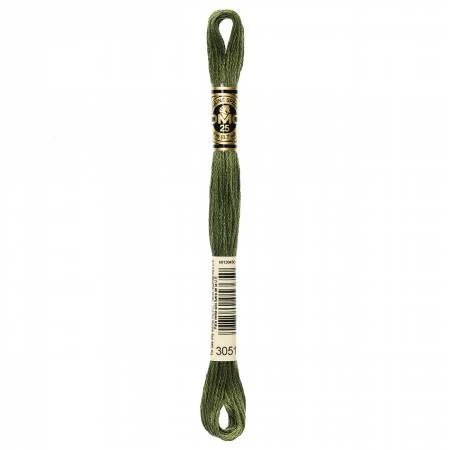 DMC Embroidery Floss 8M (3051 Dark Green Gray)