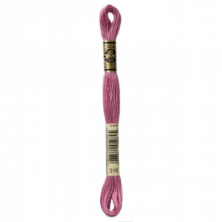 DMC Embroidery Floss 8M (316 Medium Antique Mauve)