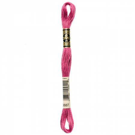 DMC Embroidery Floss 8M (3687 Mauve)