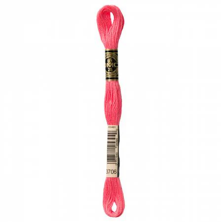 DMC Embroidery Floss 8M (3706 Medium Melon)