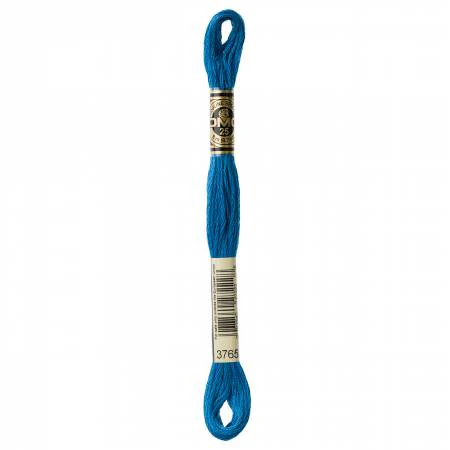 DMC Embroidery Floss 8M (3765 Very Dark Peacock Blue)