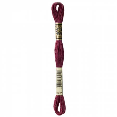 DMC Embroidery Floss 8M (3802 Very Dark Antique Mauve)