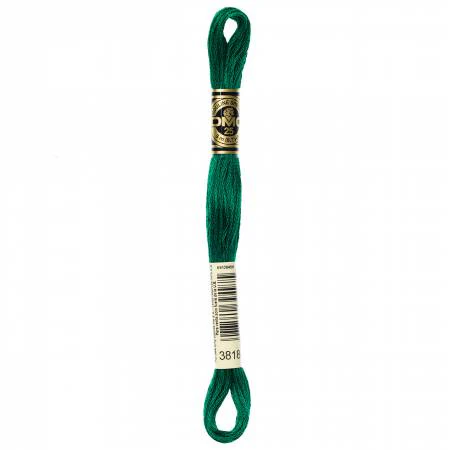 DMC Embroidery Floss 8M (3818 Ultra Very Dark Emerald Green)