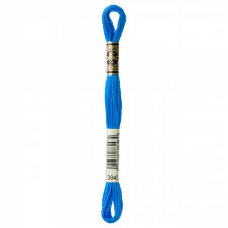 DMC Embroidery Floss 8M (3843 Electric Blue)