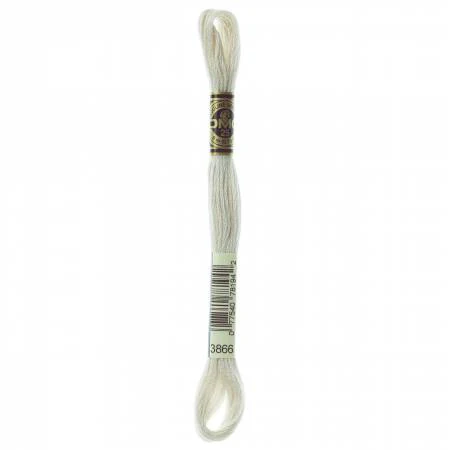 DMC Embroidery Floss 8M (3866 Ultra Very Light Mocha Brown, Cream)