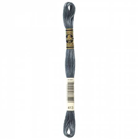 DMC Embroidery Floss 8M (413 Dark Pewter Gray)
