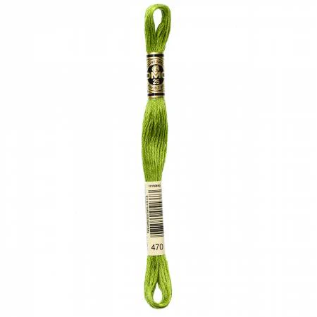 DMC Embroidery Floss 8M (470 Light Avocado Green)