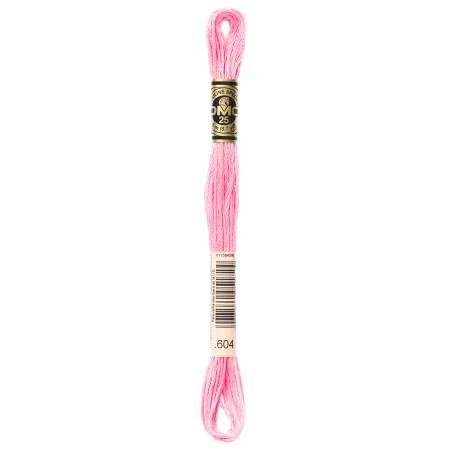 DMC Embroidery Floss 8M (604 Light Cranberry)