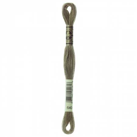 DMC Embroidery Floss 8M (640 Very Dark Beige Gray)