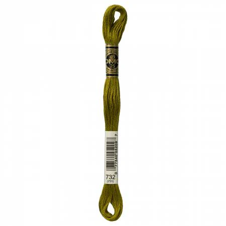DMC Embroidery Floss 8M (732 Olive Green)