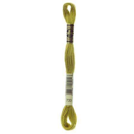 DMC Embroidery Floss 8M (733 Medium Olive Green)