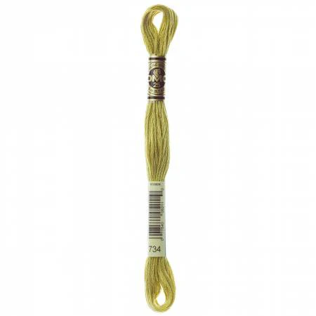 DMC Embroidery Floss 8M (734 Light Olive Green)
