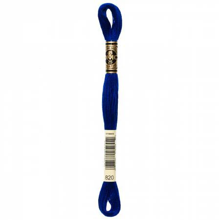 DMC Embroidery Floss 8M (820 Very Dark Royal Blue)