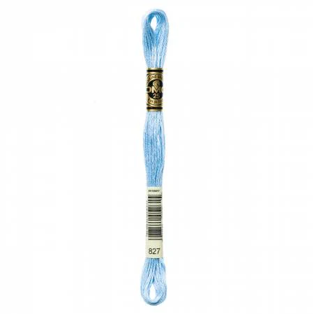 DMC Embroidery Floss 8M (827 Very Light Blue)
