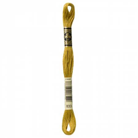 DMC Embroidery Floss 8M (833 Light Golden Olive)