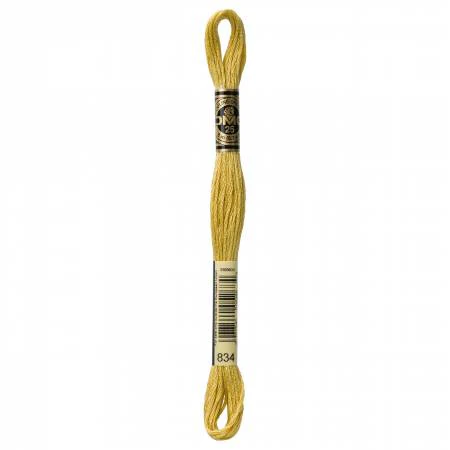 DMC Embroidery Floss 8M (834 Very Light Golden Olive)
