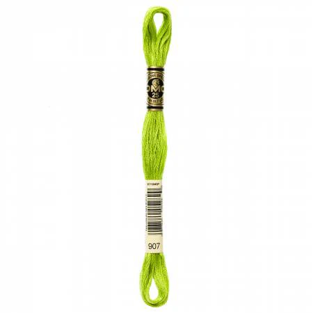 DMC Embroidery Floss 8M (907 Light Parrot Green)