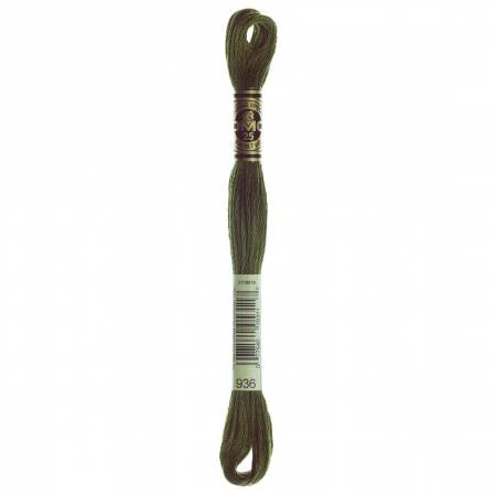 DMC Embroidery Floss 8M (936 Very Dark Avocado Green)