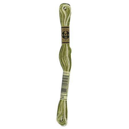 DMC Embroidery Floss 8M (94 Variegated Khaki Green)