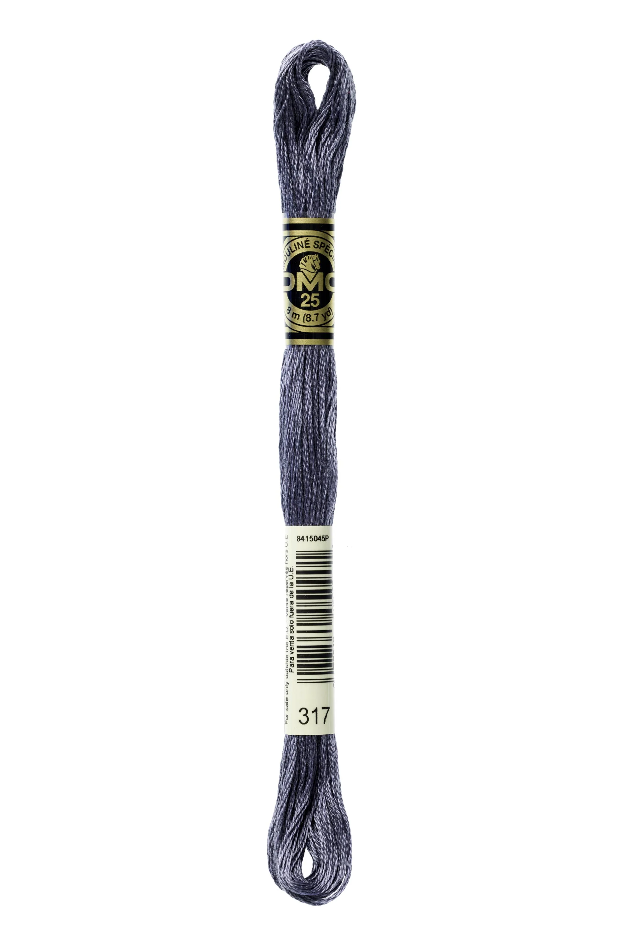 DMC Embroidery Floss 8M (317 Pewter Grey)