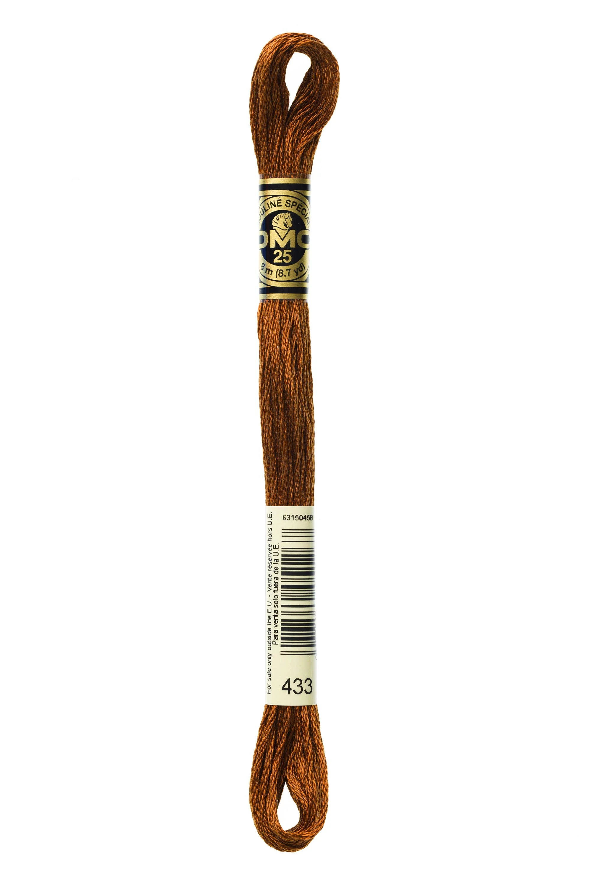 DMC Embroidery Floss 8M (433 Medium Brown)