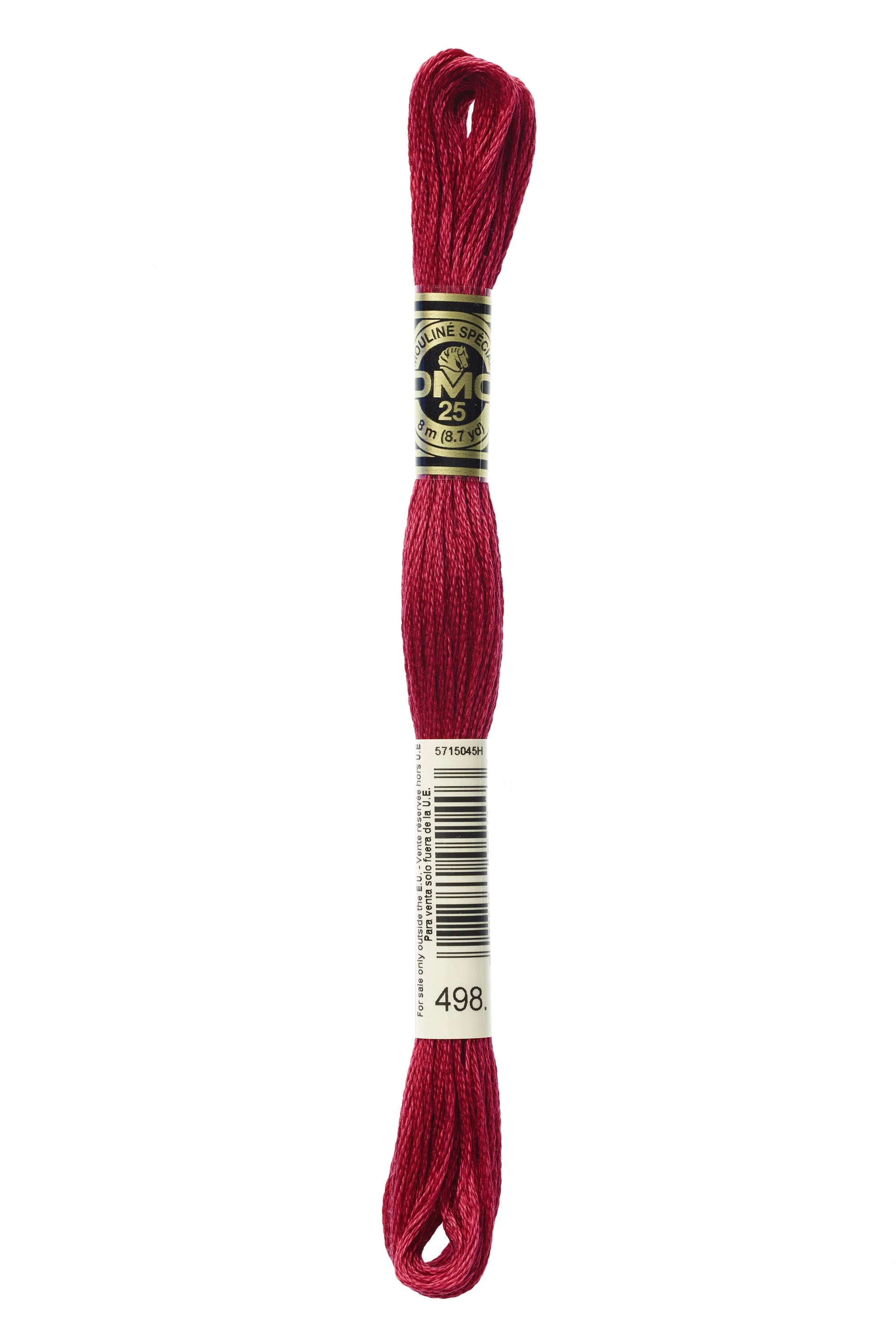DMC Embroidery Floss 8M (498 Dark Red)