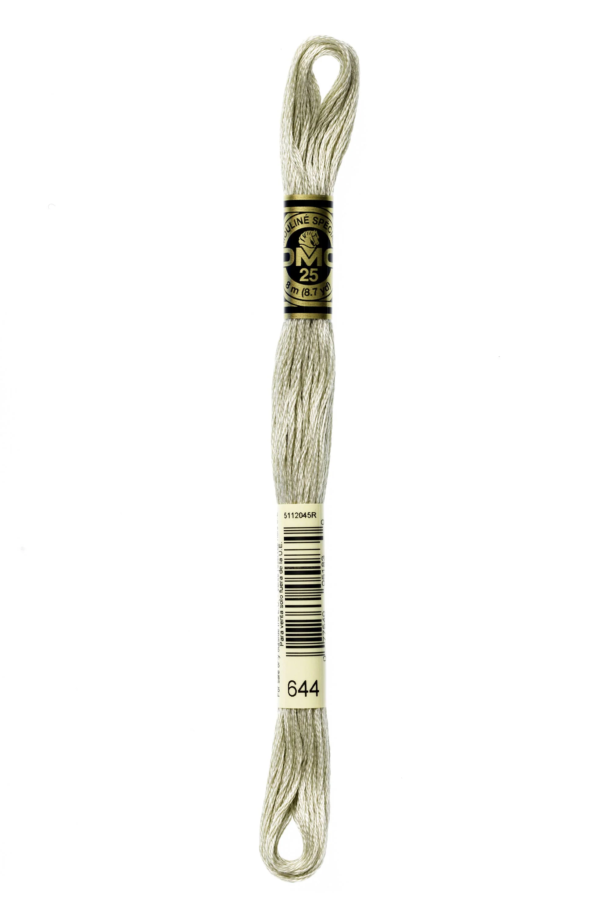 DMC Embroidery Floss 8M (644 Medium Beige Grey)