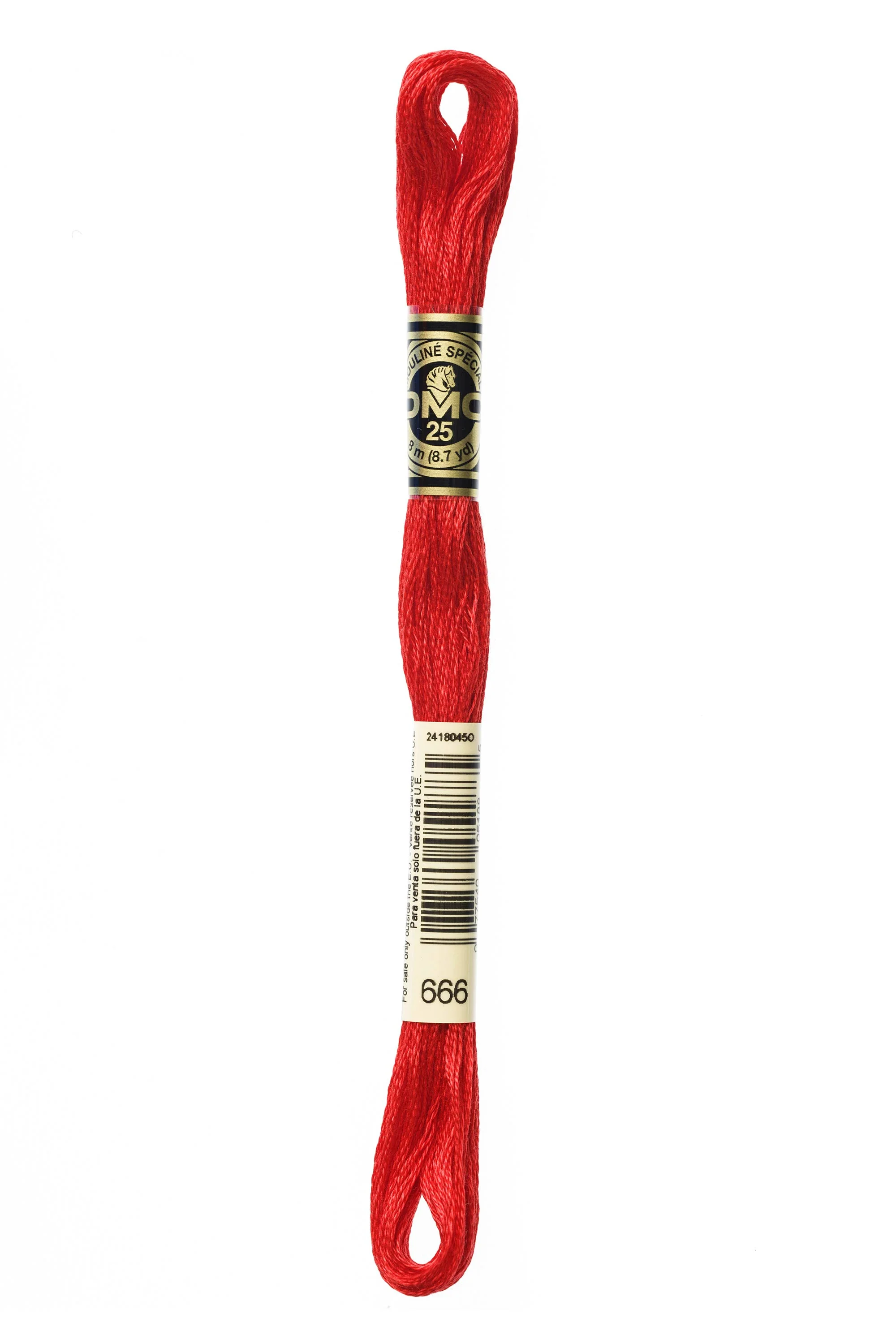 DMC Embroidery Floss 8M (666 Bright Red)