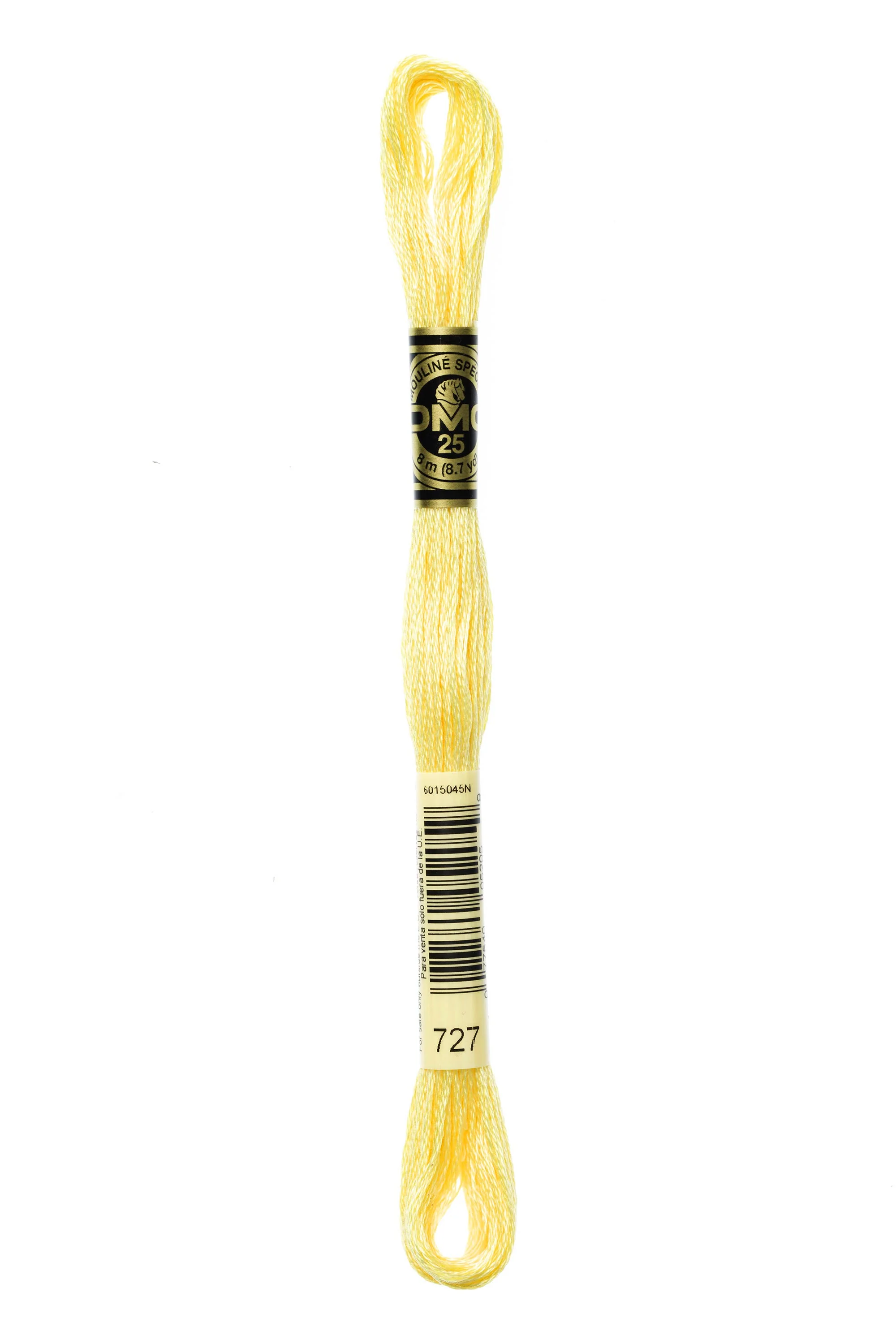 DMC Embroidery Floss 8M (727 Very Light Topaz - Yellow)