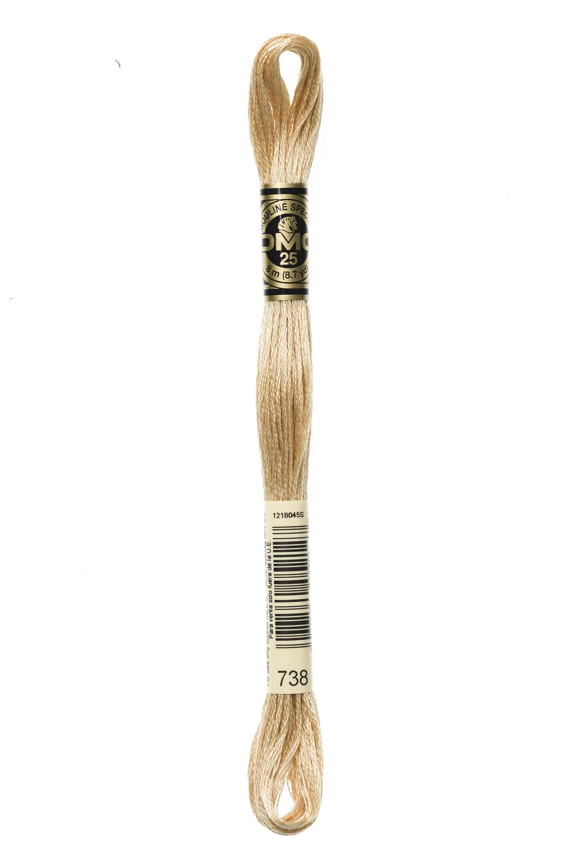 DMC Embroidery Floss 8M (738 Very Light Tan)