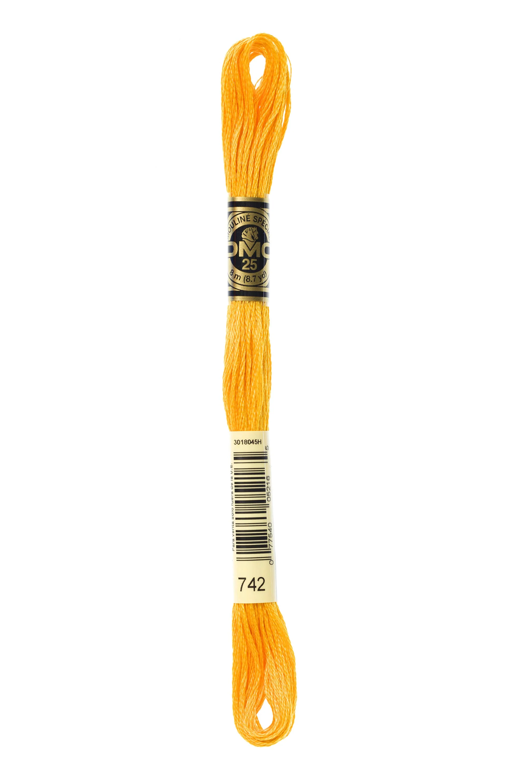 DMC Embroidery Floss 8M (742 Light Tangerine)