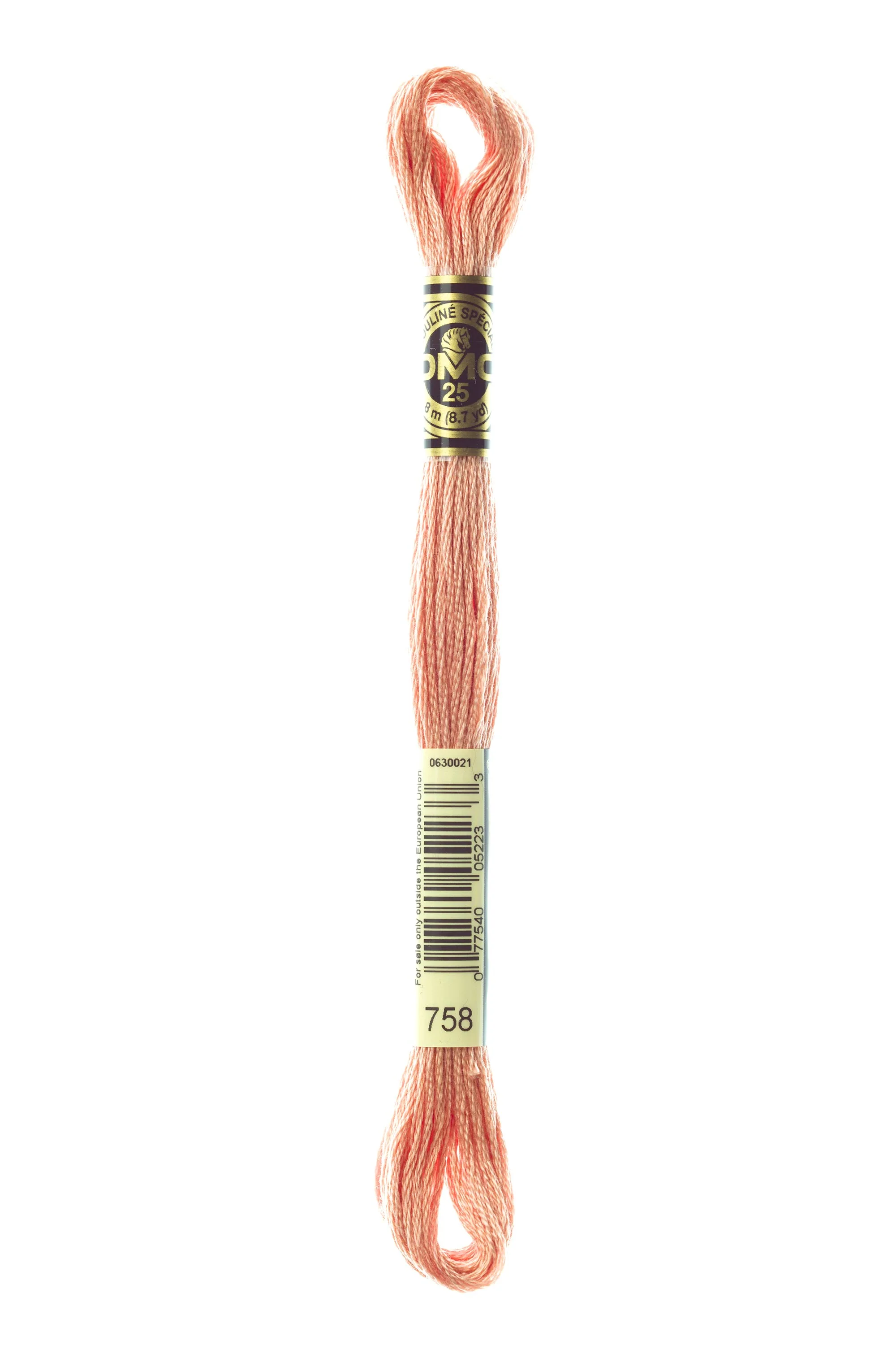 DMC Embroidery Floss 8M (758 Very Light Terra Cotta)