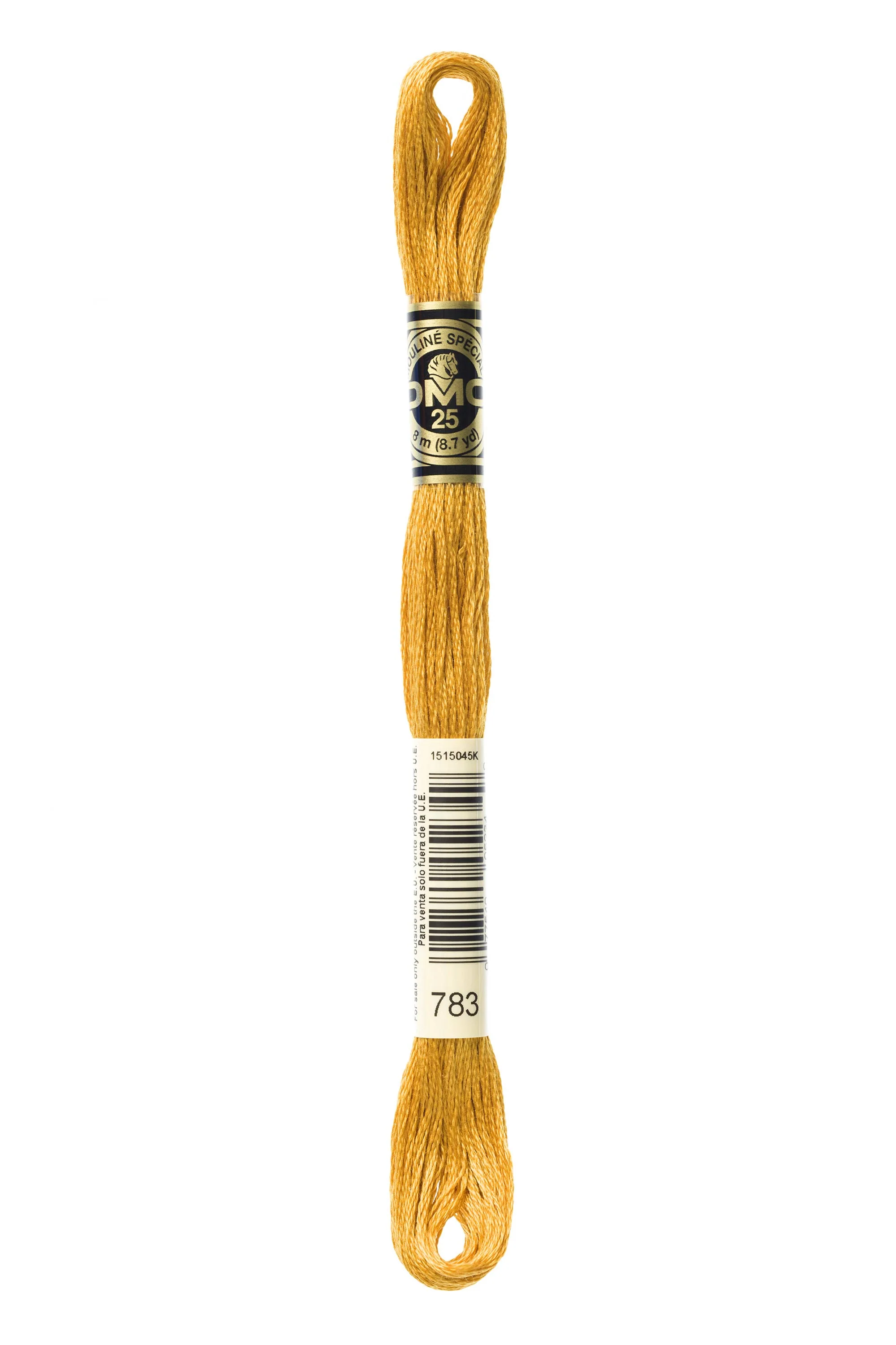 DMC Embroidery Floss 8M (783 Medium Topaz - Yellow)