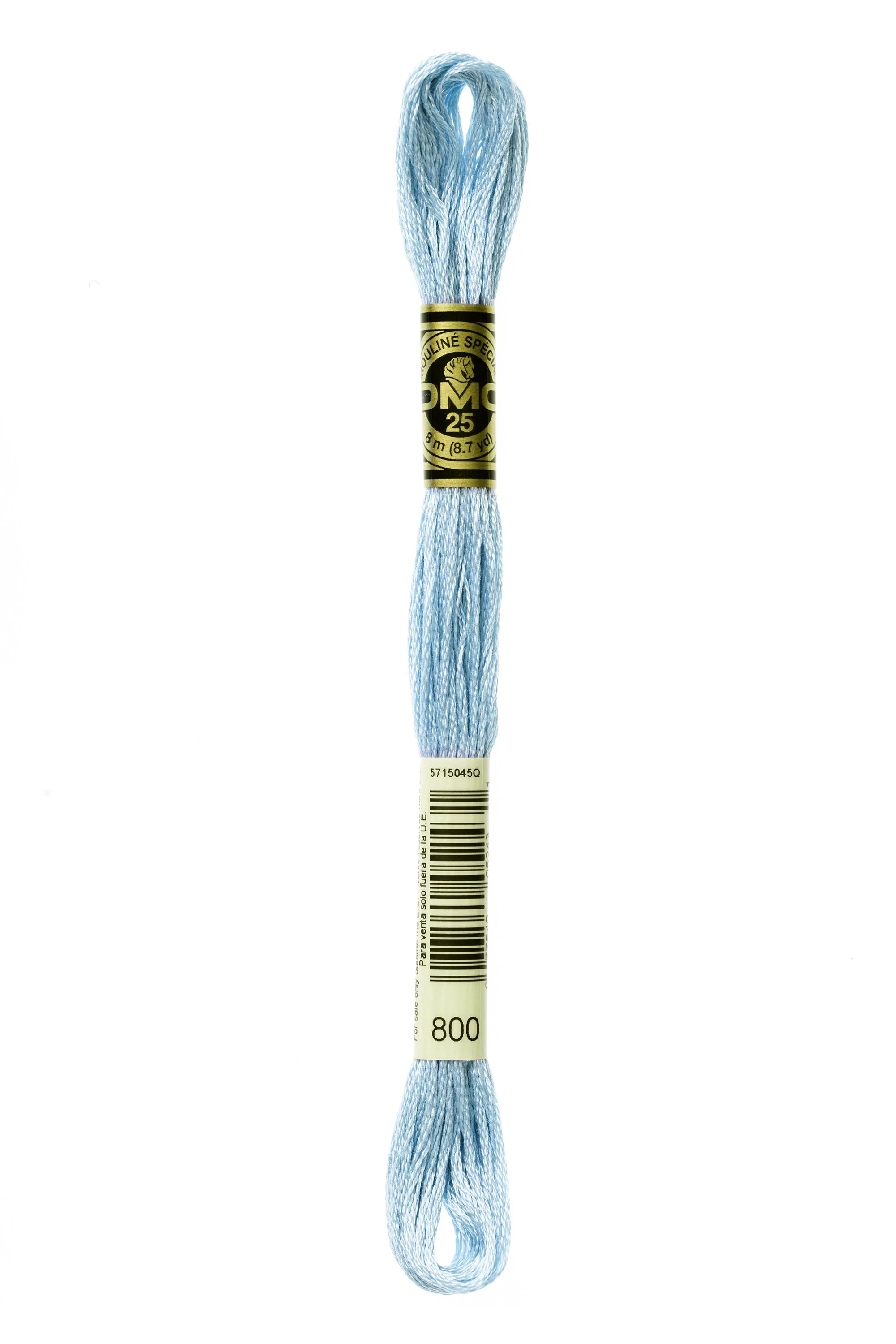 DMC Embroidery Floss 8M (800 Pale Delft Blue)