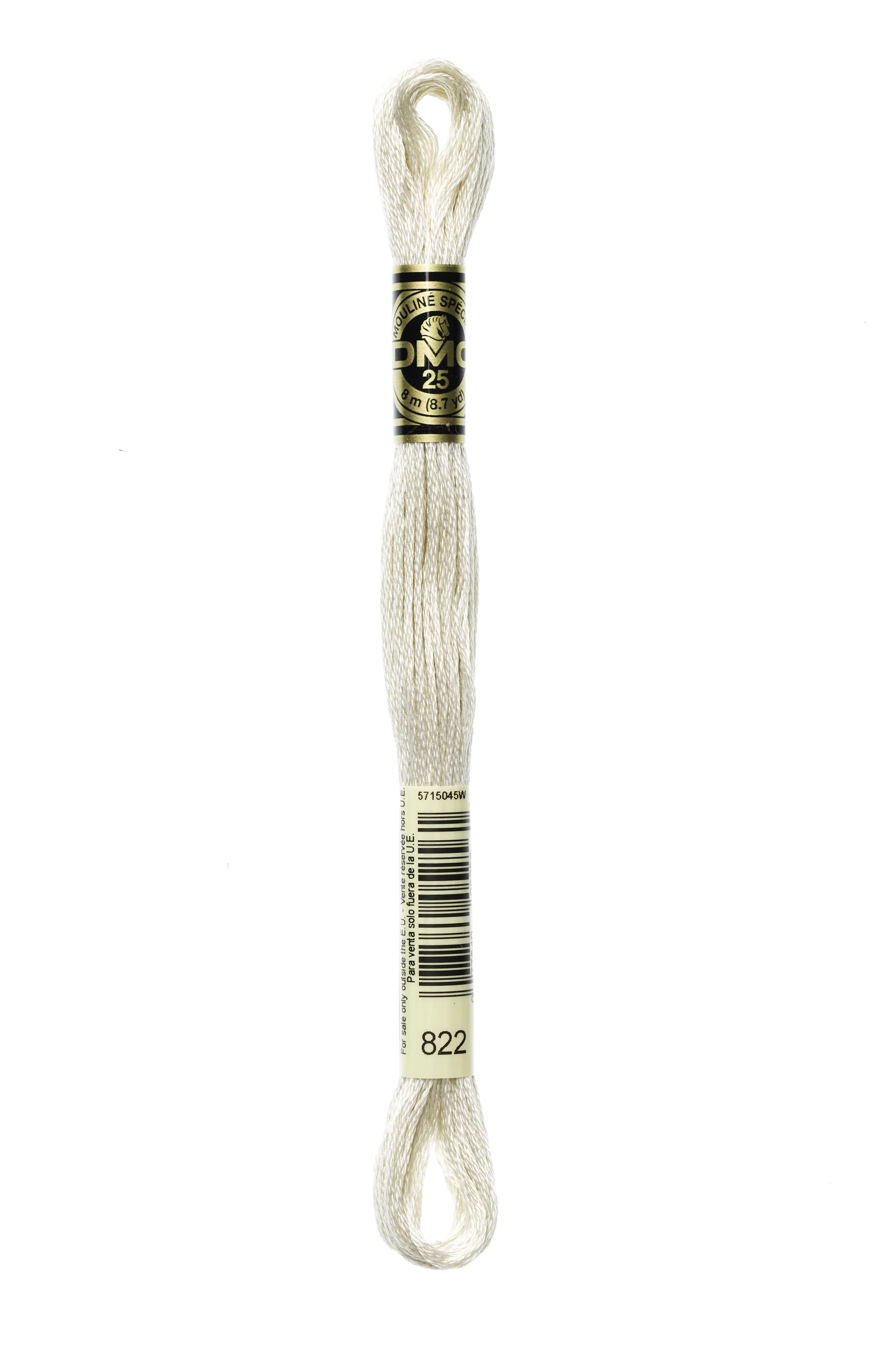 DMC Embroidery Floss 8M (822 Light Beige Gray)