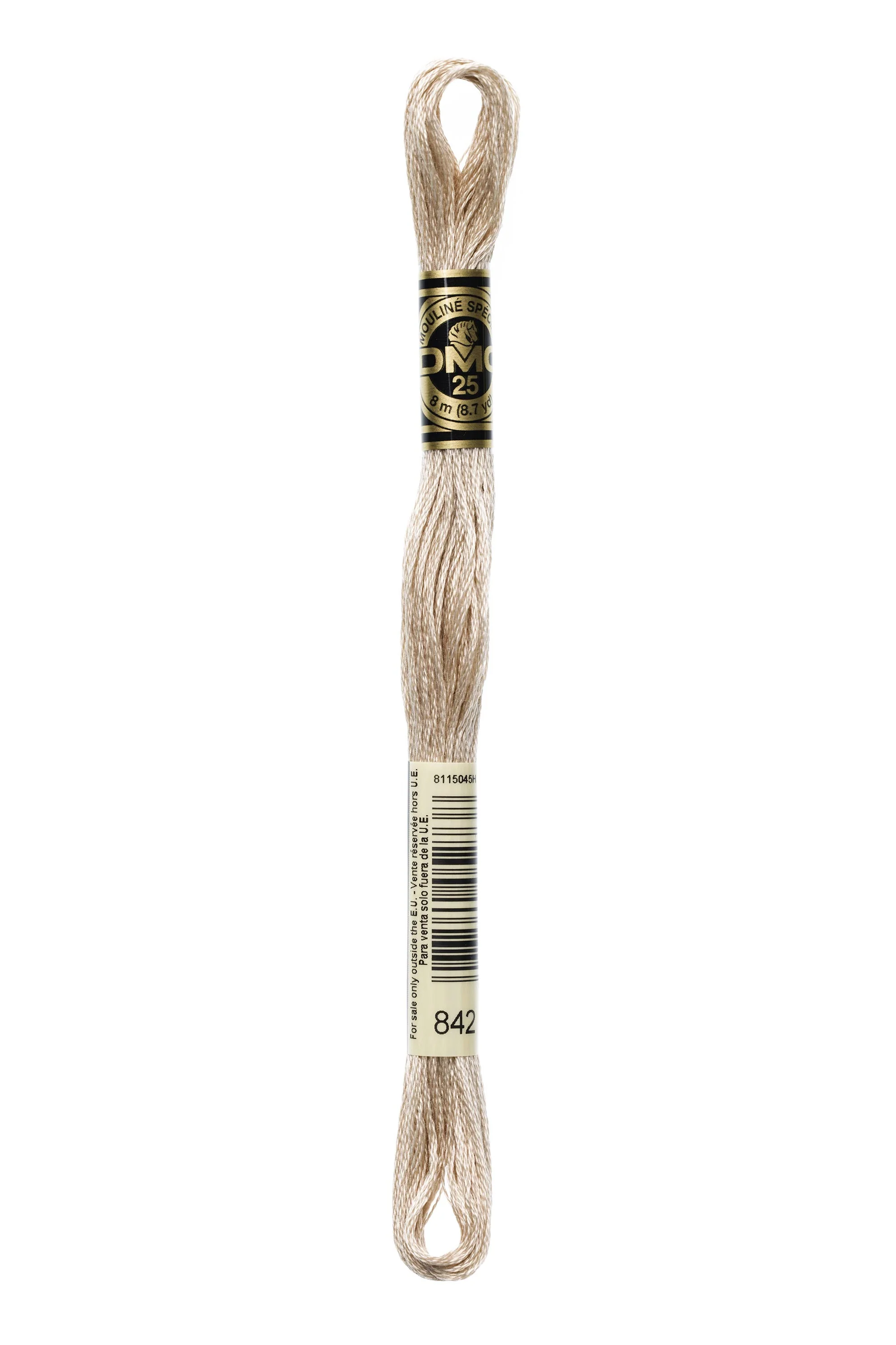 DMC Embroidery Floss 8M (842 Very Light Beige Brown)