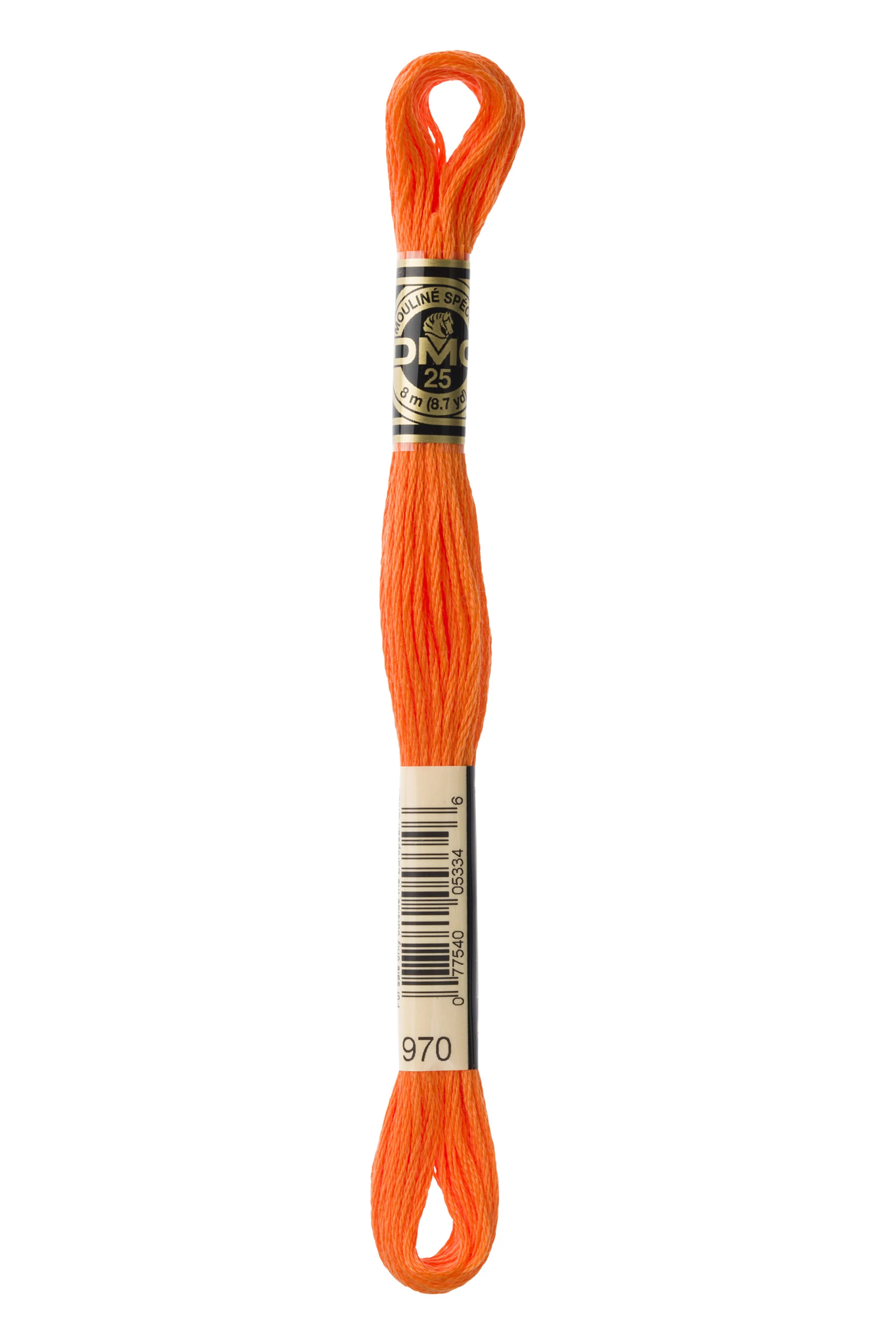 DMC Embroidery Floss 8M (970 Light Pumpkin )