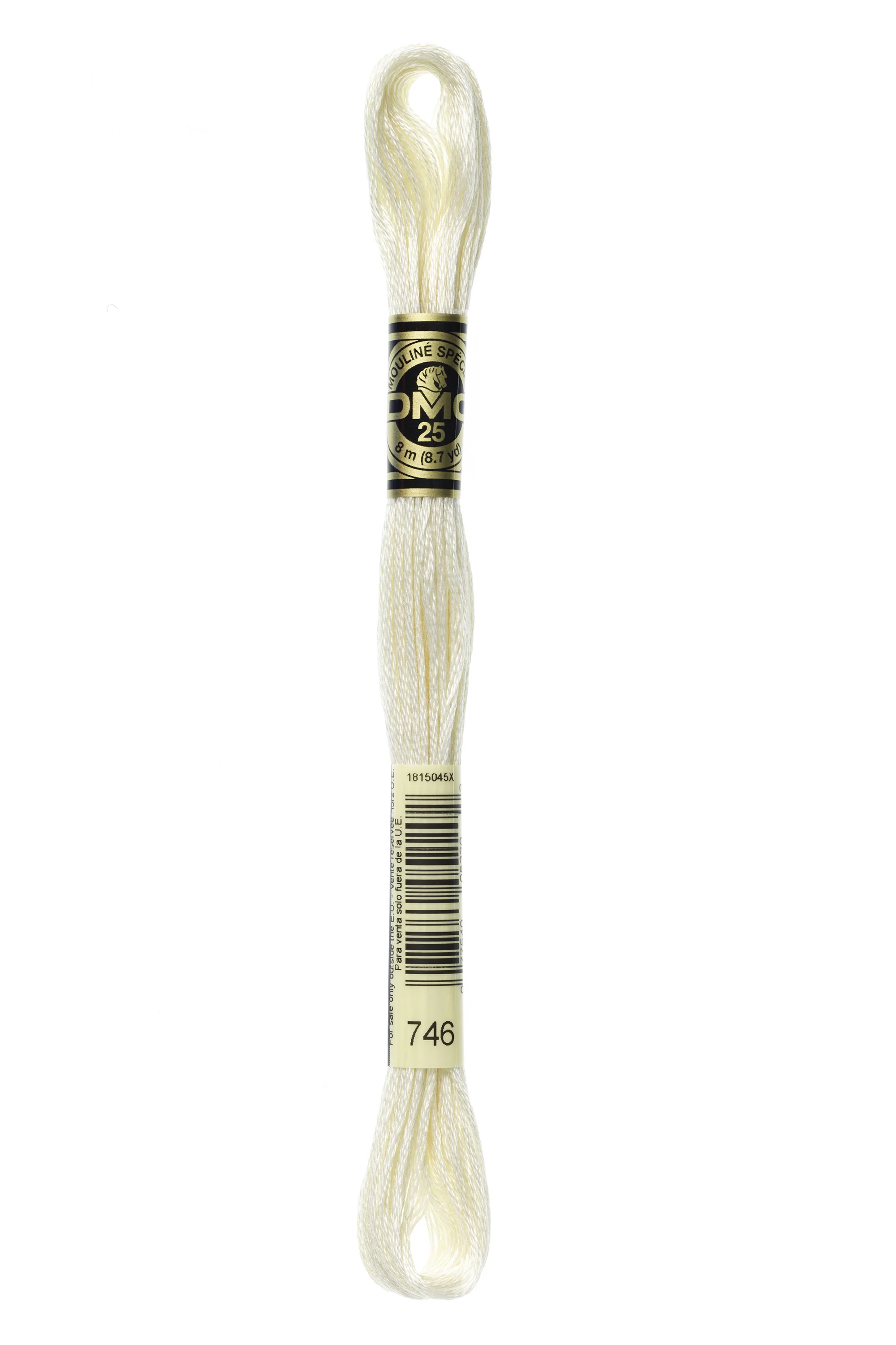 DMC Embroidery Floss 8M (746 Off White)