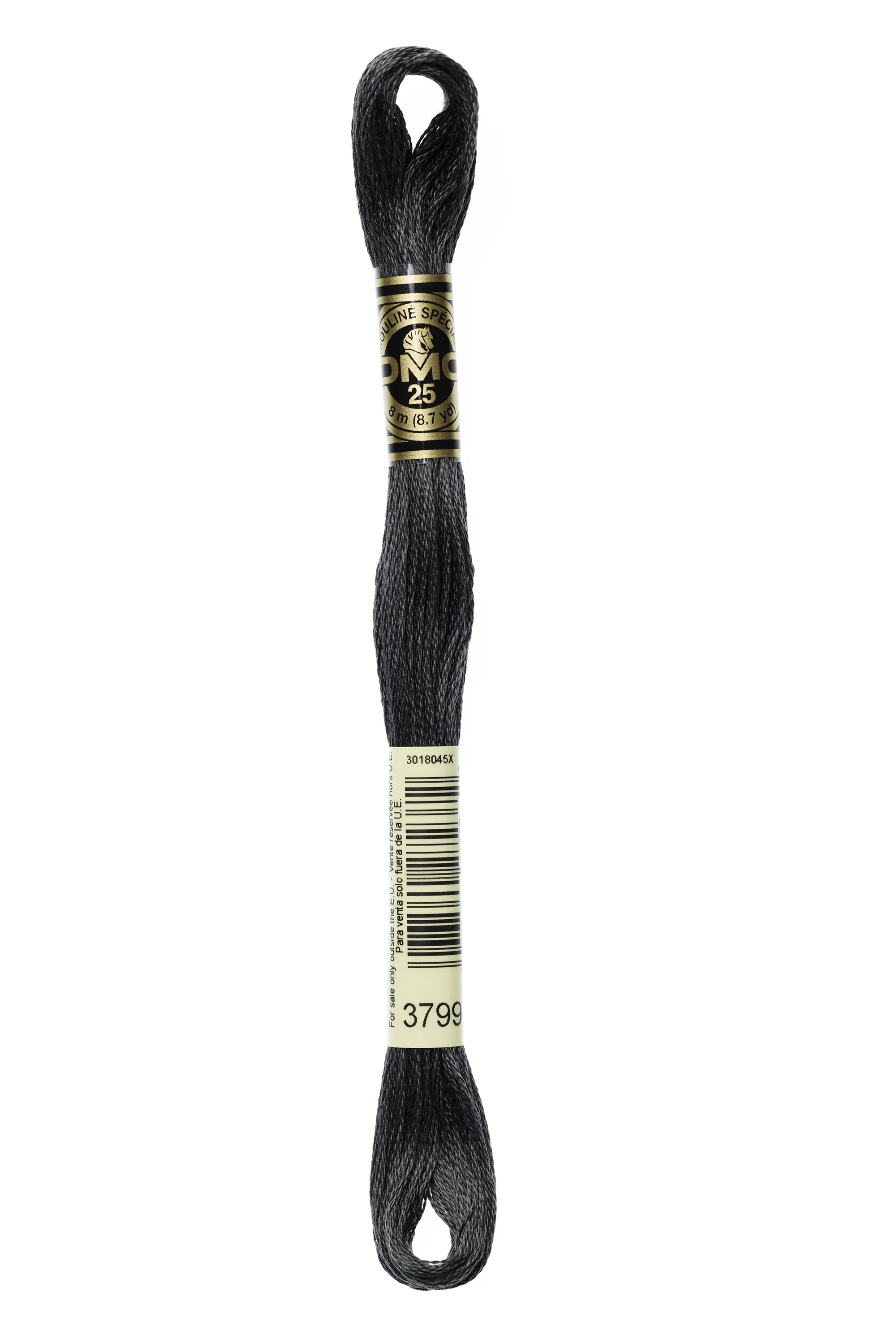 DMC Embroidery Floss 8M (3799 Very Dark Pewter Gray)