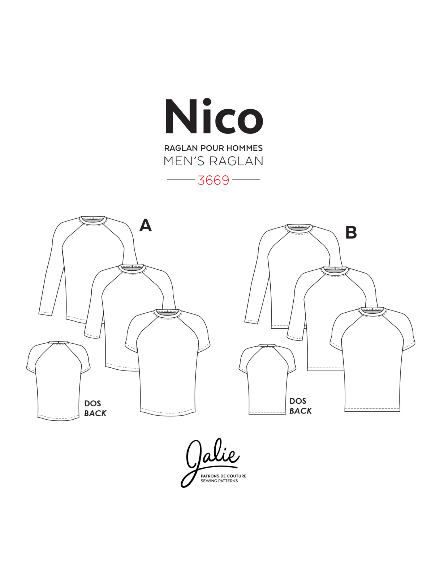 Jalie 3669 - Nico Men's Raglan 2yrs-XXL - Image 9