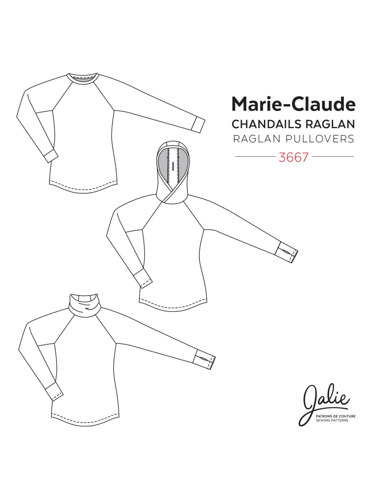 Jalie 3667 - Marie-Claude Raglan Pullover 2yrs-22 - Image 8