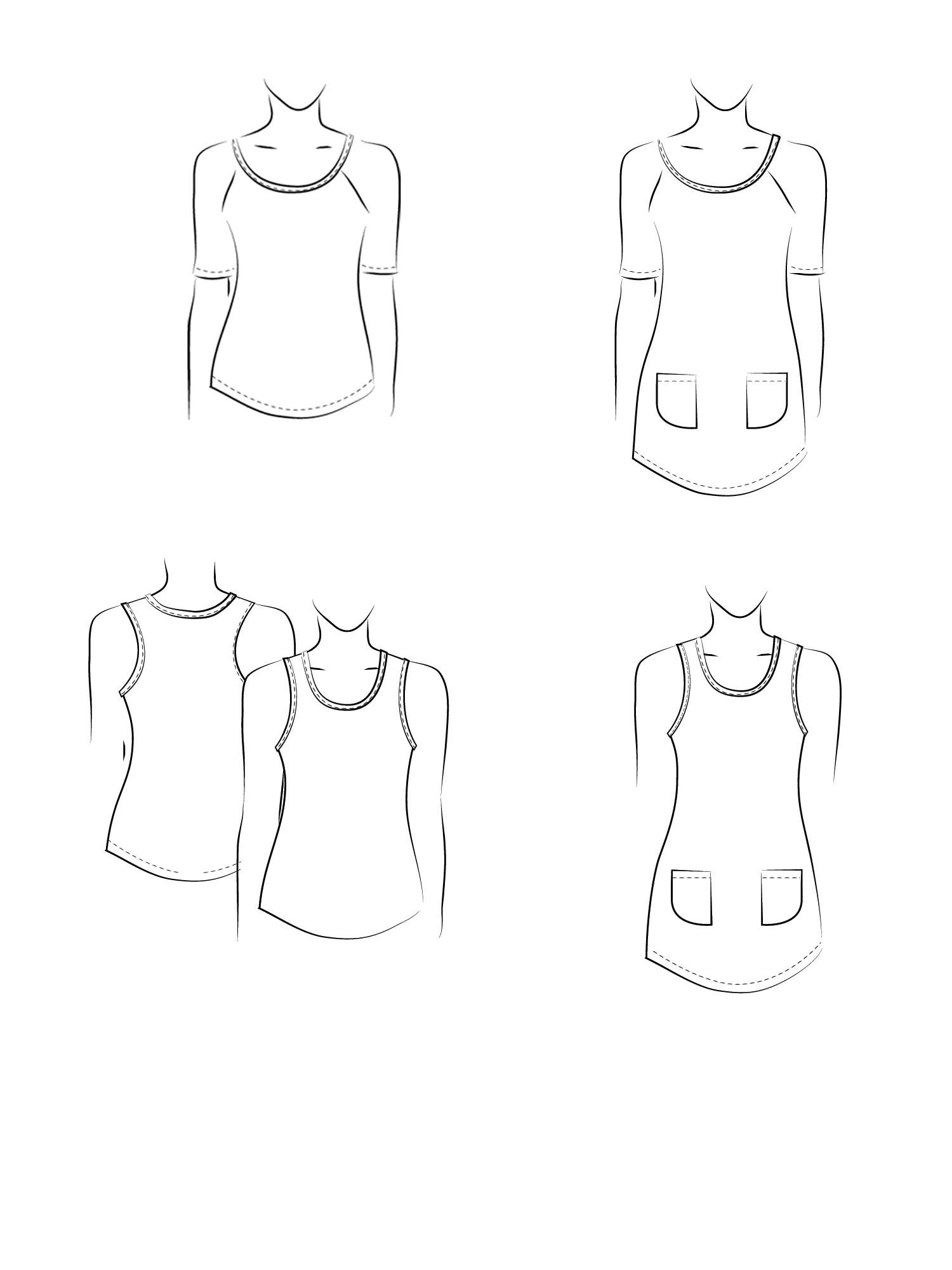 Jalie 3245 - Raglan Tee Tank and Tunic 12mos-22 - Image 7