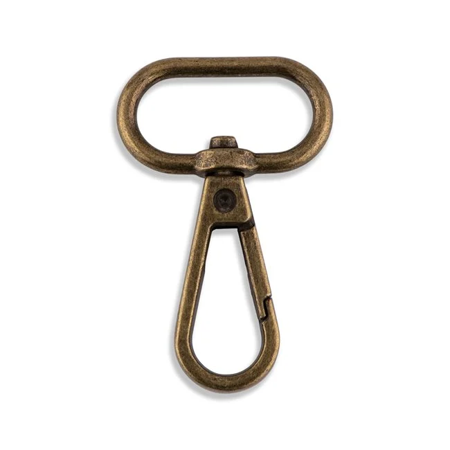 1in (25mm) Antique Brass Swivel Hook - 2 per pkg