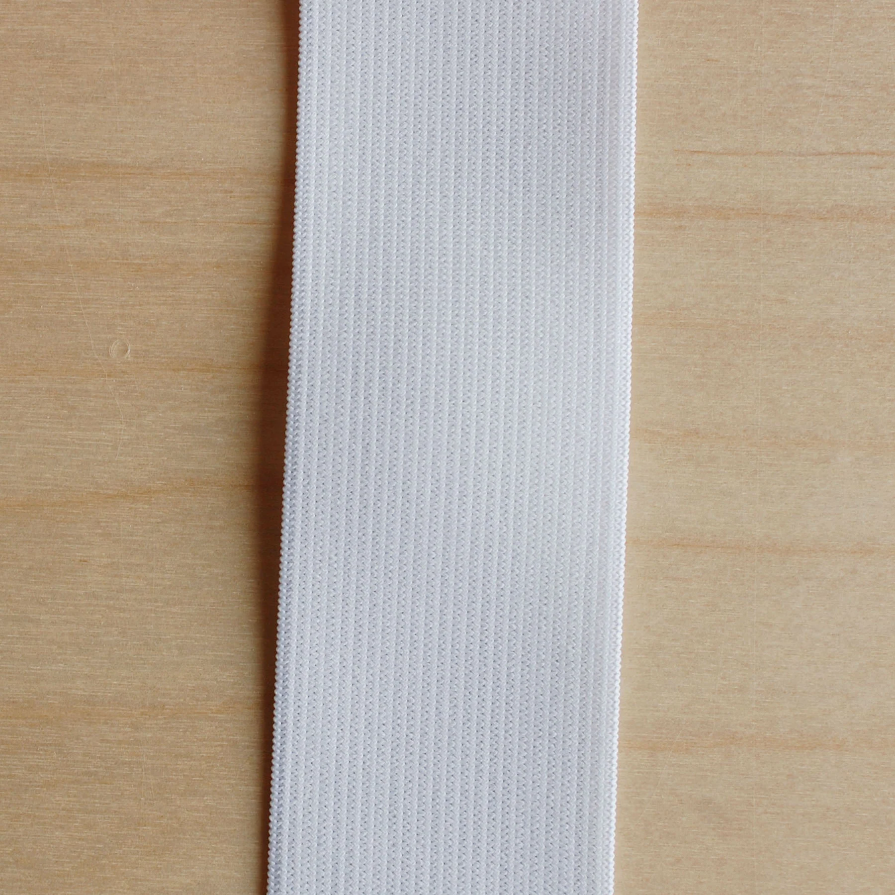 1.5inch (38mm) Pre-Shrunk Knit Elastic - White